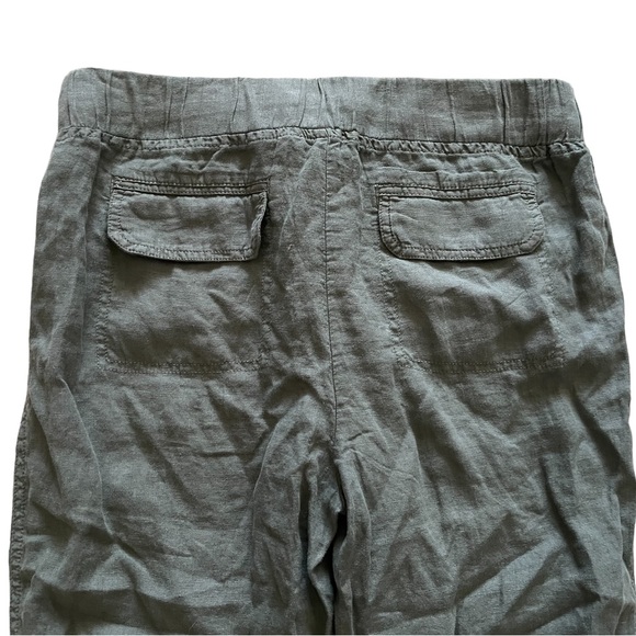 Caslon Women’s 100% Linen Olive Green Lightweight Elastic Waist Joggers - SP - Picture 8 of 14